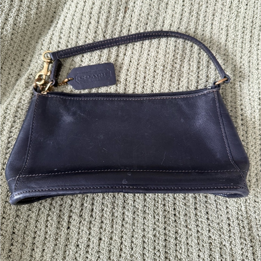 Coach Black 9311 Demi Bleeker mini baguette Leather Women's Bag